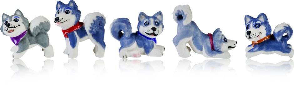 HAPPY HUSKIES - Série de 10 fèves
