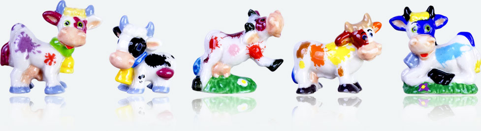 VACHES PAINT BALL - Série de 10 fèves