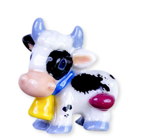 Collection de 10 fèves Épiphanie 2020 - VACHES PAINT BALL - Fève n°2