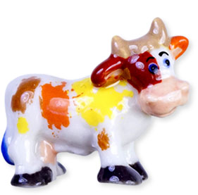 Collection de 10 fèves Épiphanie 2020 - VACHES PAINT BALL - Fève n°4