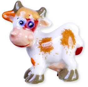 Collection de 10 fèves Épiphanie 2020 - VACHES PAINT BALL - Fève n°6