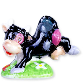 Collection de 10 fèves Épiphanie 2020 - VACHES PAINT BALL - Fève n°7