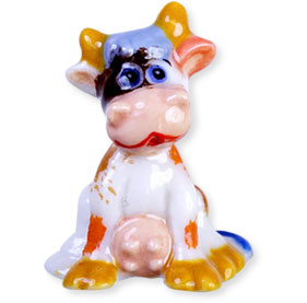 Collection de 10 fèves Épiphanie 2020 - VACHES PAINT BALL - Fève n°8