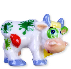 Collection de 10 fèves Épiphanie 2020 - VACHES PAINT BALL - Fève n°9