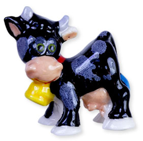 Collection de 10 fèves Épiphanie 2020 - VACHES PAINT BALL - Fève n°10