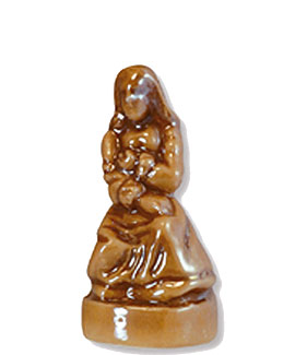 Collection de 12 fèves Épiphanie 2020 - CRÈCHE SCINTILLANTE MARRON - Fève n°1
