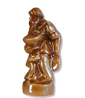 Collection de 12 fèves Épiphanie 2020 - CRÈCHE SCINTILLANTE MARRON - Fève n°3