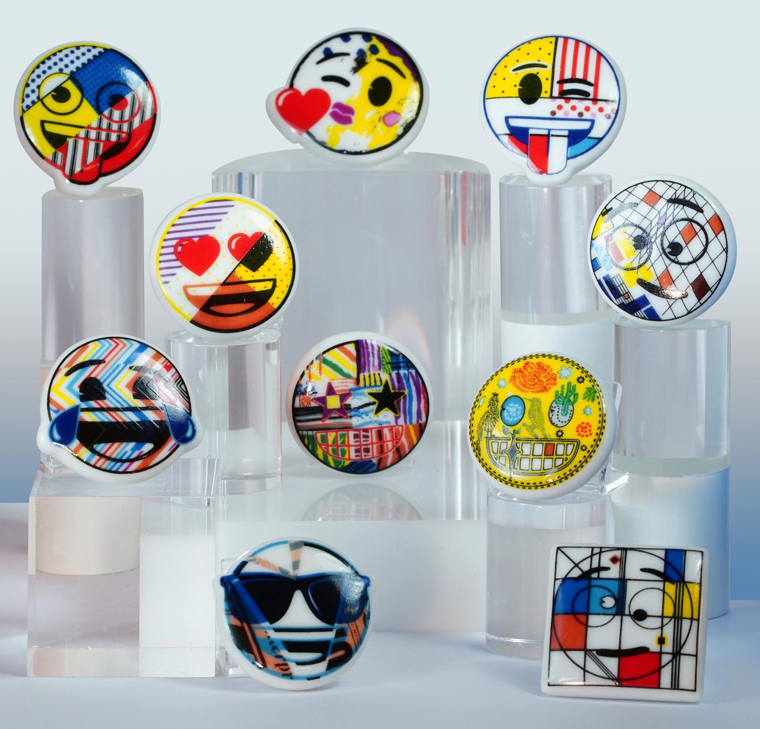 Série de fèves "ÉMOJI ART CONTEMPORAIN" par le créateur de fèves "Prime"