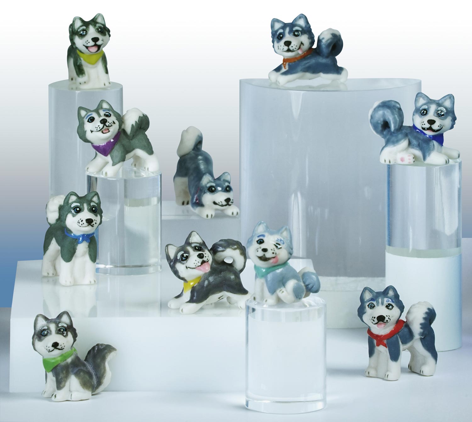 Série de fèves "HAPPY HUSKIES" par le créateur de fèves "Prime"