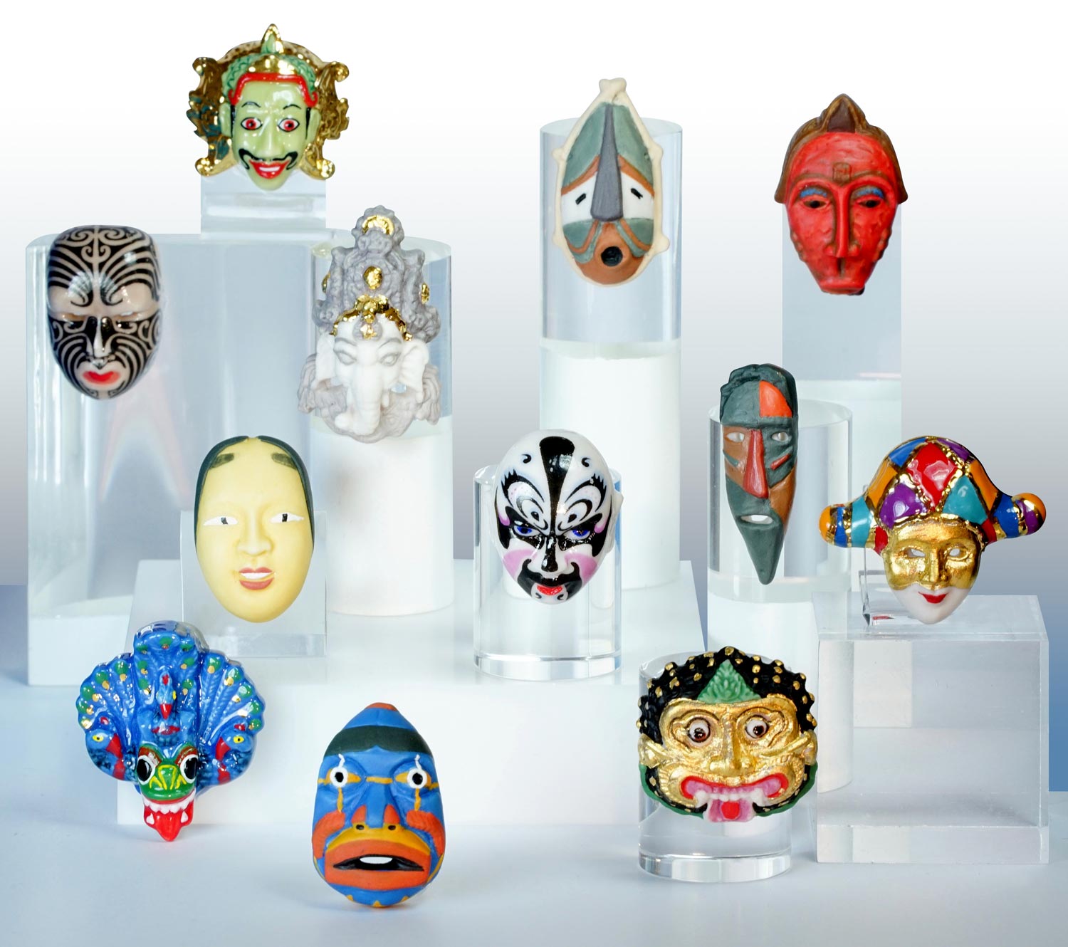 Série de fèves "TRIBAL & ETHNIC MASKS" par le créateur de fèves "Prime"