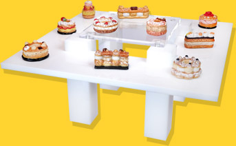 Présentoir Table Blanche Paris Brest