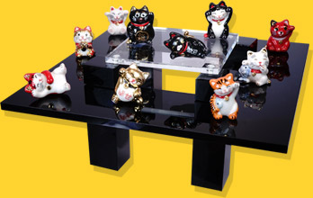Présentoir Table Noire Maneki Neko