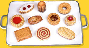 Plateau Porcelaine Biscuits Et Gourmandises
