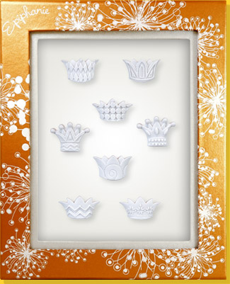 Coffret reliure cuivre - Série Couronnes Blanches