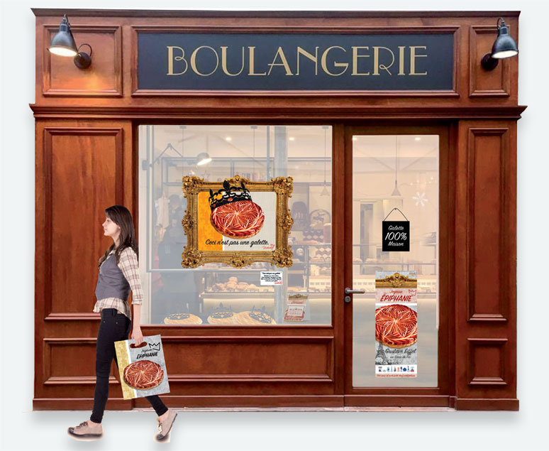 Ambiance magasin Colorlys, déco originale pour ambiance Épiphanie 2023