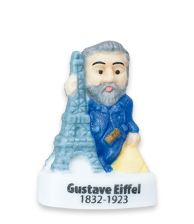 Gustave Eiffel, Génie de Fer - 10 fèves en porcelaine - Épiphanie 2023