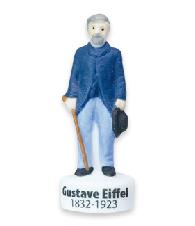 Gustave Eiffel, Génie de Fer - 10 fèves en porcelaine - Épiphanie 2023