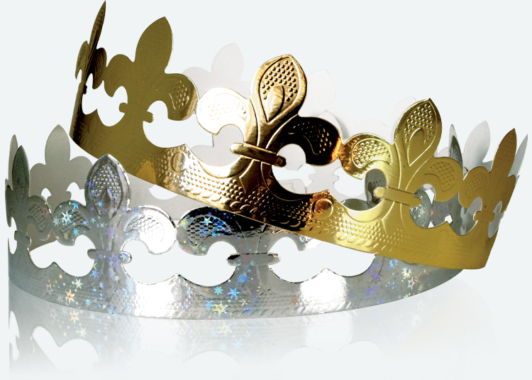 couronnes des rois prime pour 2025 couronne classique fleur de lys or et argent