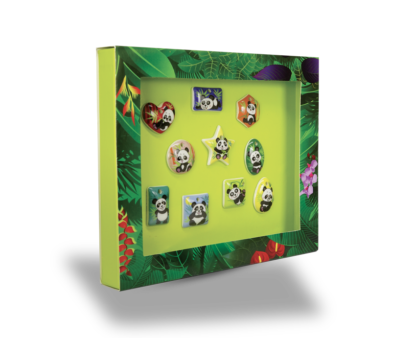 accessoires pour l epiphanie 2026 avec primecof jungle pandas bijoux serie de feves