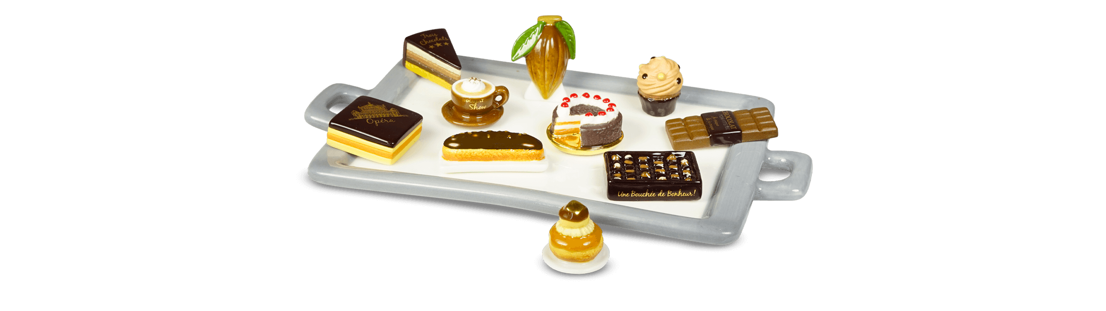 Présentoir Plateau Porcelaine pour collection de fèves Prime avec l'Épiphanie 2027